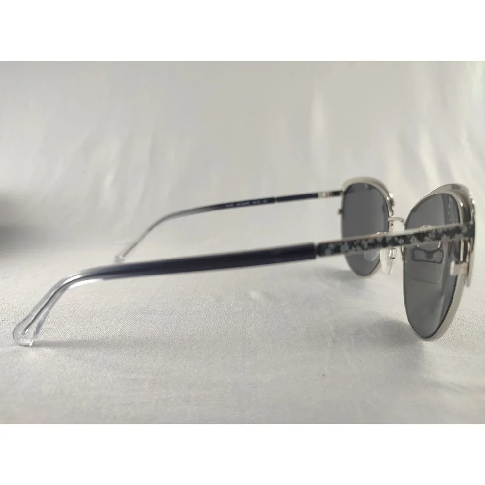 Draper James DJ7055 Black Silver Floral Butterfly Sunglasses Women's 58-17-140